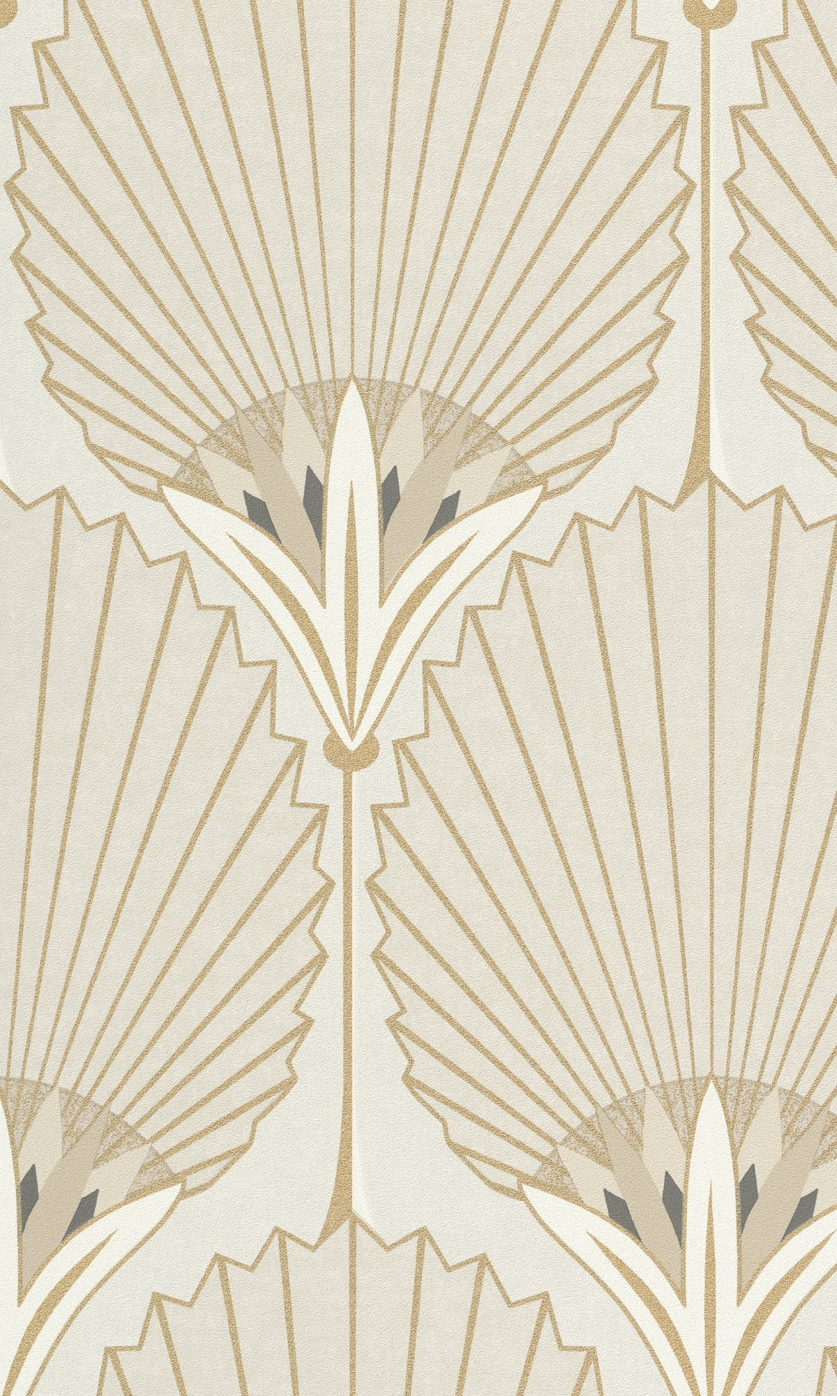 Beige Bold Art Deco Fan Wallpaper R8374