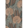 thumbnail image 1 of Beige Bold Metallic Leaf Tropical Wallpaper R8368, 1 of 4