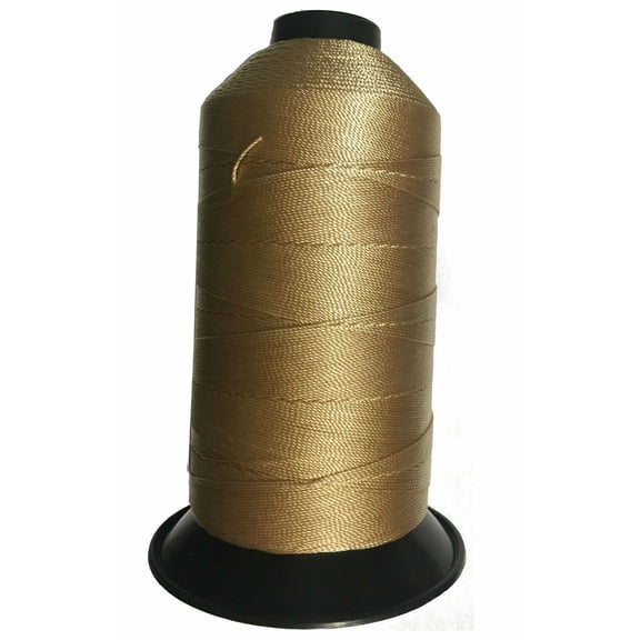 Beige Bonded Nylon Sewing Thread T90 #92 1850 Yard for Outdoor, Upholstery, Leather