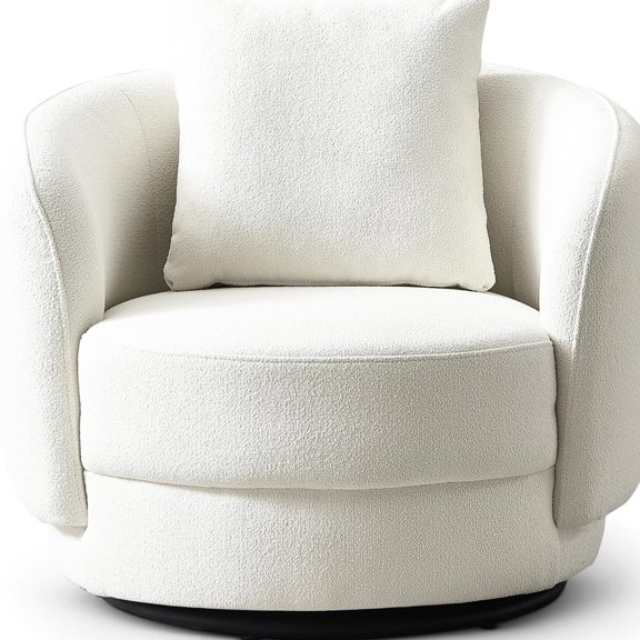 Beige Boucle Appearance - Mid - Century Comfort Style - Various Room Applications - Enjoyable Sitting