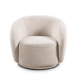 thumbnail image 1 of Beige Boucle Fabric - Comfortable Foam Filler - Bedroom, Office - Cozy Seating Experience, 1 of 4