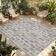 thumbnail image 1 of Beige Brick Wall Outdoor Rug for Patio/Deck/Porch, Non-Slip Large Area Rug 5 x 8 Ft, Retro Country Stone Rocks Geometric Print Indoor Outdoor Rugs Washable Area Rugs, Camping Rug Carpet Runner, 1 of 8
