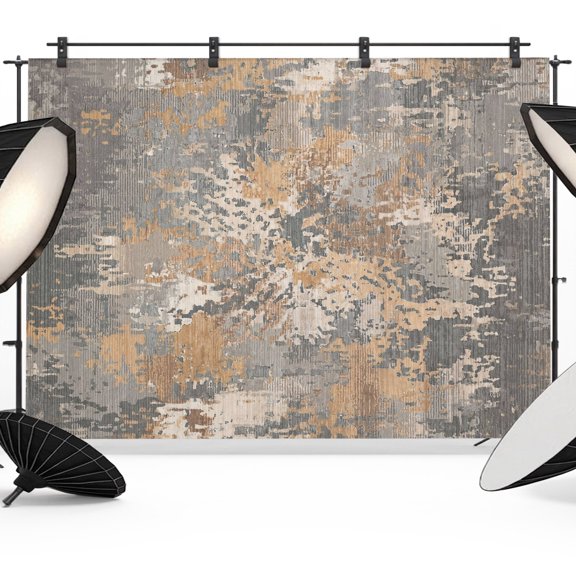Beige Brown Copper Rust Backdrops for Photography, Abstract Vintage Industrial Minimalist Fabric Photo Background Sturdy Studio Props for Photo Studio, Video Recording, Booth & Photoshoot 7x5ft