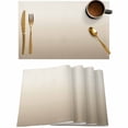 thumbnail image 1 of Beige Brown Gradient Ombre Placemats Set of 4,Wipeable Washable Table Mats for Dining Tables,Farm Country Style Place Mats for Kitchen Event Party Tabletop Decor, 1 of 7
