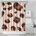 thumbnail image 1 of Beige and Brown Of Leopard Print Shower Curtain 72"x84" ,Bathroom Decorative Shower Curtains Set with 12 Hooks,Modern Waterproof Washable Shower Curtain, 1 of 6