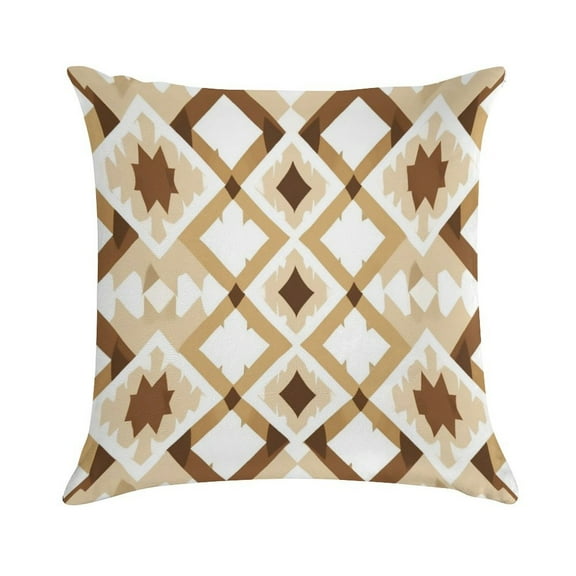 Beige And Brown Modern Art Geometric Pillow Covers,Beige And Brown Modern Art Geometric Throw Pillow Covers 18"×18" ,Living Room Sofa Couch Pillow Covers,Decorative Pillow Covers