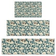 thumbnail image 1 of Beige Brown Mushroom Blue Pattern Kitchen Rugs Sets Of 3,Kitchen Runner Rugs Non Skid Washable,Decorative Kitchen Floor Mats for Kitchen,Sink,Laundry,17"x30"+ 17"x47" + 17"x59", 1 of 6