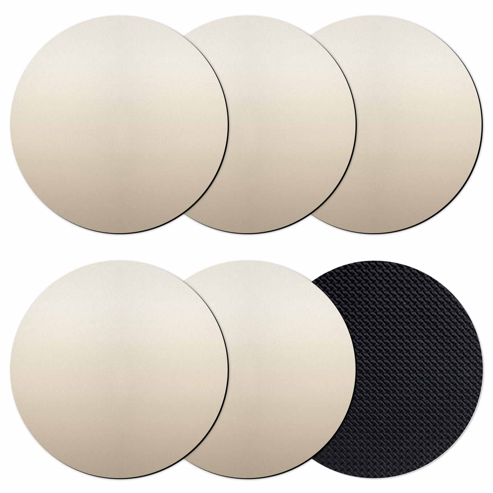 Beige Brown Ombre Coasters Set of 6, Farmhouse Gradient Color Simple ...