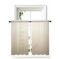 thumbnail image 1 of Beige Brown Ombre Curtains 54 Inch Length,Sheer Curtains for Bedroom Living Room Window Modern Abstract Art Gradient Aesthetics Rod Pocket Drapes Kitchen Curtains Small Half Window 42"x54" 2 Panels, 1 of 6