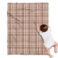 thumbnail image 1 of Beige Brown and Red Checkered Pattern Blanket,Comfortable Soft Flannel Throw Blanket,All Season,Warm Lightweight Blankets for Sofa Bed Couch Living Room Chair,30"x40", 1 of 4