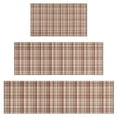 thumbnail image 1 of Beige Brown and Red Checkered Pattern Kitchen Rugs Sets Of 3,Kitchen Runner Rugs Non Skid Washable,Decorative Kitchen Floor Mats for Kitchen,Sink,Laundry,17"x30"+ 17"x47" + 17"x59", 1 of 6