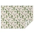 thumbnail image 1 of Beige Buffalo Skull Cactus Succulent Pattern Rectangle Tablecloth 60"x84",Waterproof Polyester Rectangle Table Cloth, Wipeable Spillproof Polyester Tablecloth for Dining, Camping, Indoor and Outdoor, 1 of 5