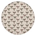 thumbnail image 1 of Beige Buffalo Skull Flower Pattern Round Fitted Tablecloth with Elastic Edge,Dining Table Cover Waterproof,Outdoor Round Tablecloth for Camping,Dining,Indoor and Outdoor, 1 of 7