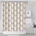 thumbnail image 1 of Beige Buffalo Skull Pattern Shower Curtain 84"x72" ,Bathroom Decorative Shower Curtains Set with 12 Hooks,Modern Waterproof Washable Shower Curtain, 1 of 6