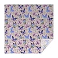 thumbnail image 1 of Beige Butterfly Flower Pattern Square Tablecloth,Waterproof Square Table Cover,Wipeable Spillproof Washable Table Cover for Home Kitchen Party Decor 60"x60"(152x152cm), 1 of 6
