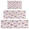 thumbnail image 1 of Beige Butterfly Pattern Kitchen Rugs Sets Of 3,Kitchen Runner Rugs Non Skid Washable,Decorative Kitchen Floor Mats for Kitchen,Sink,Laundry,17"x30"+ 17"x47" + 17"x59", 1 of 6