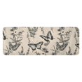 thumbnail image 1 of Beige Butterfly Plant Pattern Kitchen Rug Mat,Kitchen Runner Rugs Non Skid Washable,Decorative Kitchen Floor Mats for Kitchen,Sink,Laundry,17"x47.2", 1 of 7