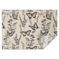 thumbnail image 1 of Beige Butterfly Plant Pattern Rectangle Tablecloth 60"x84",Waterproof Polyester Rectangle Table Cloth, Wipeable Spillproof Polyester Tablecloth for Dining, Camping, Indoor and Outdoor, 1 of 5