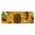 thumbnail image 1 of Beige Calligraphy Sunflower Pattern Kitchen Rug Mat,Kitchen Runner Rugs Non Skid Washable,Decorative Kitchen Floor Mats for Kitchen,Sink,Laundry,17"x47.2", 1 of 7