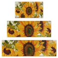 thumbnail image 1 of Beige Calligraphy Sunflower Pattern Kitchen Rugs Sets Of 3,Kitchen Runner Rugs Non Skid Washable,Decorative Kitchen Floor Mats for Kitchen,Sink,Laundry,17"x30"+ 17"x47" + 17"x59", 1 of 6