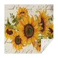 thumbnail image 1 of Beige Calligraphy Sunflower Pattern Square Tablecloth,Waterproof Square Table Cover,Wipeable Spillproof Washable Table Cover for Home Kitchen Party Decor 42"X42"(107x107cm), 1 of 6