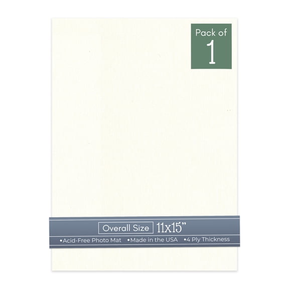 Beige Canvas 11x15 Uncut Art Mat Board - No Opening - 1 Mat