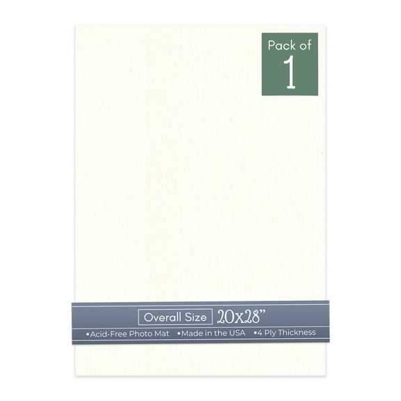 Beige Canvas 20x28 Uncut Art Mat Board - No Opening - 1 Mat