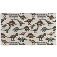 thumbnail image 1 of Beige Cartoon Dinosaurs Illustrations Pattern Door Rugs,Washable Non Slip Door Mats Indoor,Decorative Door Mats,Entry Mat Indoor for Entrance,Bedroom,Kitchen,Bathroom,17"x30", 1 of 6