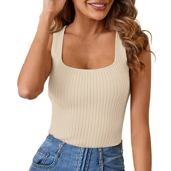 Beige Casual Tops for Women, Polyester Women Camisole Tops, Sleeveless Womens Summer Shirts, L White Tank Top Woman, Heart Women'S Tops, Heart Tops Tunic Tops for Women