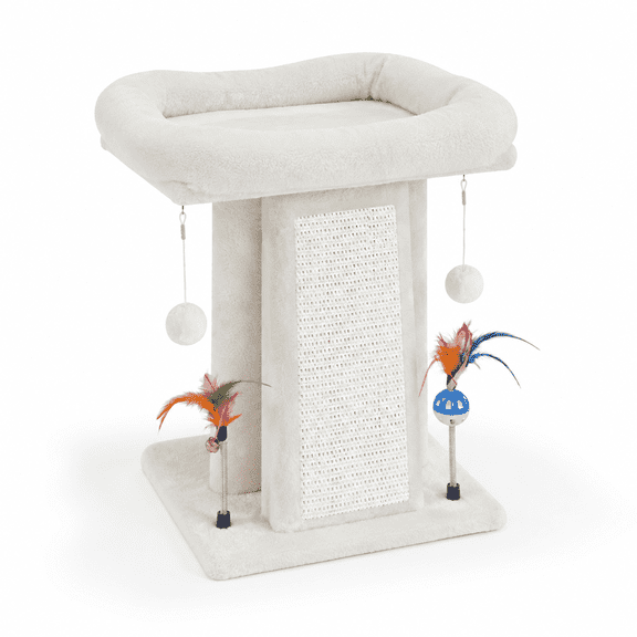 Beige Cat Tree Tower Indoor Activity Centre Climbing Play Furniture
