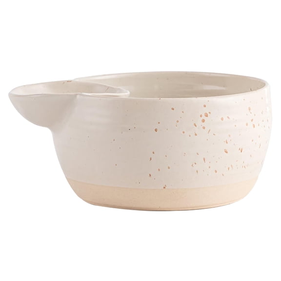 Beige Ceramic Bowls,Retro Ceramic Deep Soup Bowl with Dipping Dish for Kitchen,Creative Cereal Bowl,Ramen Bowl,Microwave Safe for Oatmeal,Fruit,Salad and Rice,Dishwasher Safe(4.8x2.6") (Beige)