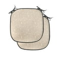 thumbnail image 1 of Beige Chair Seating Cushion Set of 2, Swirling and Flower Patterns in Antique Style Oriental Motifs Nature Garden Print, Seat Pads for Office with Anti-slip Backing, 16"x16", Beige, by Ambesonne, 1 of 7