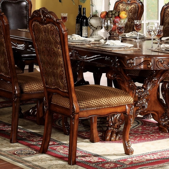 Beige Checkered Seat, Floral Back Pattern / Elegant Living Room Arm Chair Set