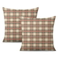 thumbnail image 1 of Beige Checkered Throw Pillow Covers Pillow Cover,Soft Pillow Cas Covers,linen Pillowcases Double-sided Printing for Sofa Couch Outdoor Decor,Pillowcases Set Of 2,18x18 Inches, 1 of 7