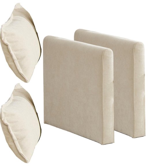 Beige Chenille Cloud Sofa Armrest Only, Modular Sectional Couch Accessory with Foam Filling, Adjustable Backrest Replacement Armrest for Living Room Apartment Lounge Sofa