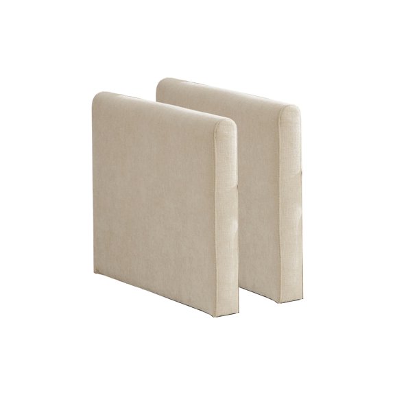 Beige Chenille Cloud Sofa Armrest Replacement Parts, 22 Inch Arm Height Foam Filled Modular Sectional Couch Arm Panels, American Modern DIY Combination Sofa Accessories