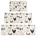 thumbnail image 1 of Beige Chicken Breed Pattern Kitchen Rugs Sets Of 3,Kitchen Runner Rugs Non Skid Washable,Decorative Kitchen Floor Mats for Kitchen,Sink,Laundry,17"x30"+ 17"x47" + 17"x59", 1 of 6
