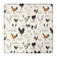 thumbnail image 1 of Beige Chicken Breed Pattern Square Fitted Tablecloth with Elastic Edge,Square Table Cover,Washable Elastic Table Cover for Home Kitchen Party Decor 36"x36", 1 of 6