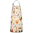 thumbnail image 1 of Beige Chicken Cartoon Pattern Apron-Garden Aprons for Women with Pockets-Cotton Linen Waterproof Kitchen Cooking Gardening Aprons Adjustable for Kitchen,Cooking,BBQ and Salon 33x27 Inch, 1 of 5