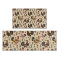 thumbnail image 1 of Beige Chicken Folk Pattern Kitchen Rugs Sets Of 2,Anti Fatigue Kitchen Mat Rugs Non Slip Washable,Decorative Kitchen Floor Mats for Kitchen,Sink,Laundry,17"x30"+17"x47", 1 of 7