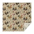thumbnail image 1 of Beige Chicken Folk Pattern Square Tablecloth,Waterproof Square Table Cover,Wipeable Spillproof Washable Table Cover for Home Kitchen Party Decor 60"x60"(152x152cm), 1 of 6