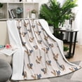 thumbnail image 1 of Beige Chicken Group Pattern Blanket,Comfortable Soft Flannel Throw Blanket,All Season,Warm Lightweight Blankets for Sofa Bed Couch Living Room Chair,50"x60", 1 of 4
