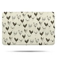 thumbnail image 1 of Beige Chicken Sketch Pattern Bathroom Rugs Mat,Non Slip Microfiber Bathroom Rug,Rubber Backing,Soft Bathroom Mats for Bathroom Floor,Tub and Shower,17x27in(43x68cm), 1 of 5