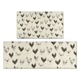 thumbnail image 1 of Beige Chicken Sketch Pattern Kitchen Rugs Sets Of 2,Anti Fatigue Kitchen Mat Rugs Non Slip Washable,Decorative Kitchen Floor Mats for Kitchen,Sink,Laundry,17"x30"+17"x47", 1 of 7