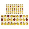 thumbnail image 1 of Beige Chicken Yellow Chick Pattern Kitchen Rugs Sets Of 2,Anti Fatigue Kitchen Mat Rugs Non Slip Washable,Decorative Kitchen Floor Mats for Kitchen,Sink,Laundry,17"x30"+17"x47", 1 of 7
