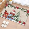 thumbnail image 1 of Beige Christmas Bathroom Rug Washable 2x3 Entryway Rug Non Slip Xmas Tree Gnomes Poinsettia Snowflake Front Door Mat Low Pile Indoor Doormat Throw Floor Carpet for Kitchen Bedroom Entrance, 1 of 8