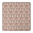 thumbnail image 1 of Beige Christmas Character Pattern Square Fitted Tablecloth with Elastic Edge,Square Table Cover,Washable Elastic Table Cover for Home Kitchen Party Decor 36"x36", 1 of 6