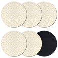 thumbnail image 1 of Beige Christmas Coasters Set of 6, Absorbent Coasters for Drinks, Country Winter Xmas Snowflakes Simple Coaster for Desk Coffee Table Protection, Home Decor House Warming Gifts 4", 1 of 8