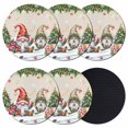 thumbnail image 1 of Beige Christmas Coasters Set of 6, Absorbent Coasters for Drinks, Gnomes Xmas Tree Snowflake Gifts Coaster for Desk Coffee Table Protection, Home Decor House Warming Gifts 4", 1 of 8