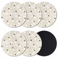 thumbnail image 1 of Beige Christmas Coasters Set of 6, Absorbent Coasters for Drinks, Xmas Snowman Snowflake Coaster for Desk Coffee Table Protection, Home Decor House Warming Gifts 4", 1 of 8